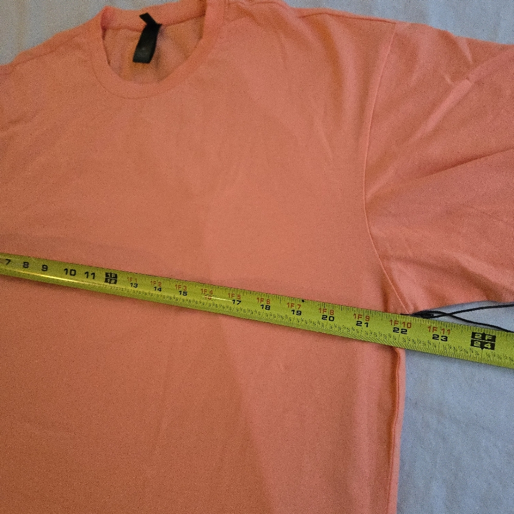 AG Adriano Goldschmied Coral Orange Boyfriend Boxy Fit Stretch Cotton Tshirt - Picture 4 of 8
